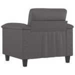 vidaXL Canapea de o persoană, gri, 60 cm, piele ecologică vidaXL Canapea de o persoană, gri, 60 cm, piele ecologică