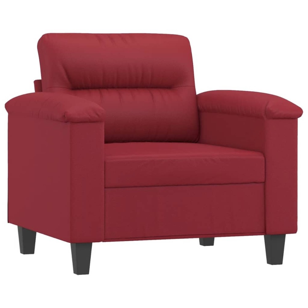 vidaXL Canapea de o persoană, roșu vin, 60 cm, piele ecologică