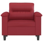 vidaXL Canapea de o persoană, roșu vin, 60 cm, piele ecologică vidaXL Canapea de o persoană, roșu vin, 60 cm, piele ecologică