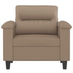 vidaXL Canapea de o persoană, cappuccino, 60 cm, piele ecologică