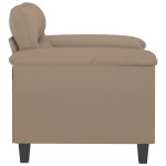 vidaXL Canapea de o persoană, cappuccino, 60 cm, piele ecologică