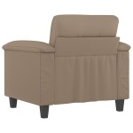 vidaXL Canapea de o persoană, cappuccino, 60 cm, piele ecologică