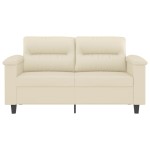 vidaXL Canapea cu 2 locuri, crem, 120 cm, piele ecologică vidaXL Canapea cu 2 locuri, crem, 120 cm, piele ecologică