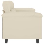 vidaXL Canapea cu 2 locuri, crem, 120 cm, piele ecologică vidaXL Canapea cu 2 locuri, crem, 120 cm, piele ecologică