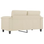 vidaXL Canapea cu 2 locuri, crem, 120 cm, piele ecologică vidaXL Canapea cu 2 locuri, crem, 120 cm, piele ecologică