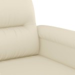 vidaXL Canapea cu 2 locuri, crem, 120 cm, piele ecologică vidaXL Canapea cu 2 locuri, crem, 120 cm, piele ecologică