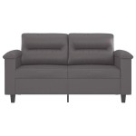 vidaXL Canapea cu 2 locuri, gri, 120 cm, piele ecologică vidaXL Canapea cu 2 locuri, gri, 120 cm, piele ecologică