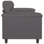 vidaXL Canapea cu 2 locuri, gri, 120 cm, piele ecologică vidaXL Canapea cu 2 locuri, gri, 120 cm, piele ecologică