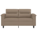 vidaXL Canapea cu 2 locuri, cappuccino, 120 cm, piele ecologică