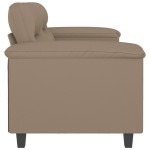 vidaXL Canapea cu 2 locuri, cappuccino, 120 cm, piele ecologică