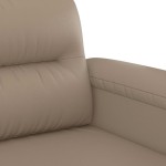 vidaXL Canapea cu 2 locuri, cappuccino, 120 cm, piele ecologică