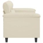 vidaXL Canapea cu 2 locuri, crem, 140 cm, piele ecologică vidaXL Canapea cu 2 locuri, crem, 140 cm, piele ecologică