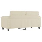 vidaXL Canapea cu 2 locuri, crem, 140 cm, piele ecologică vidaXL Canapea cu 2 locuri, crem, 140 cm, piele ecologică