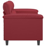 vidaXL Canapea cu 2 locuri, roșu vin, 140 cm, piele ecologică