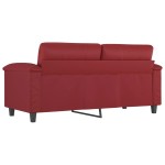 vidaXL Canapea cu 2 locuri, roșu vin, 140 cm, piele ecologică