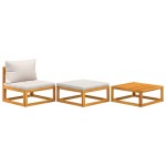 vidaXL Set mobilier de grădină cu perne, 3 piese, lemn masiv acacia vidaXL Set mobilier de grădină cu perne, 3 piese, lemn masiv acacia