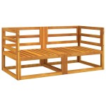 vidaXL Canapele colț modulare, 2 buc, perne verzi, lemn masiv acacia vidaXL Canapele colț modulare, 2 buc, perne verzi, lemn masiv acacia