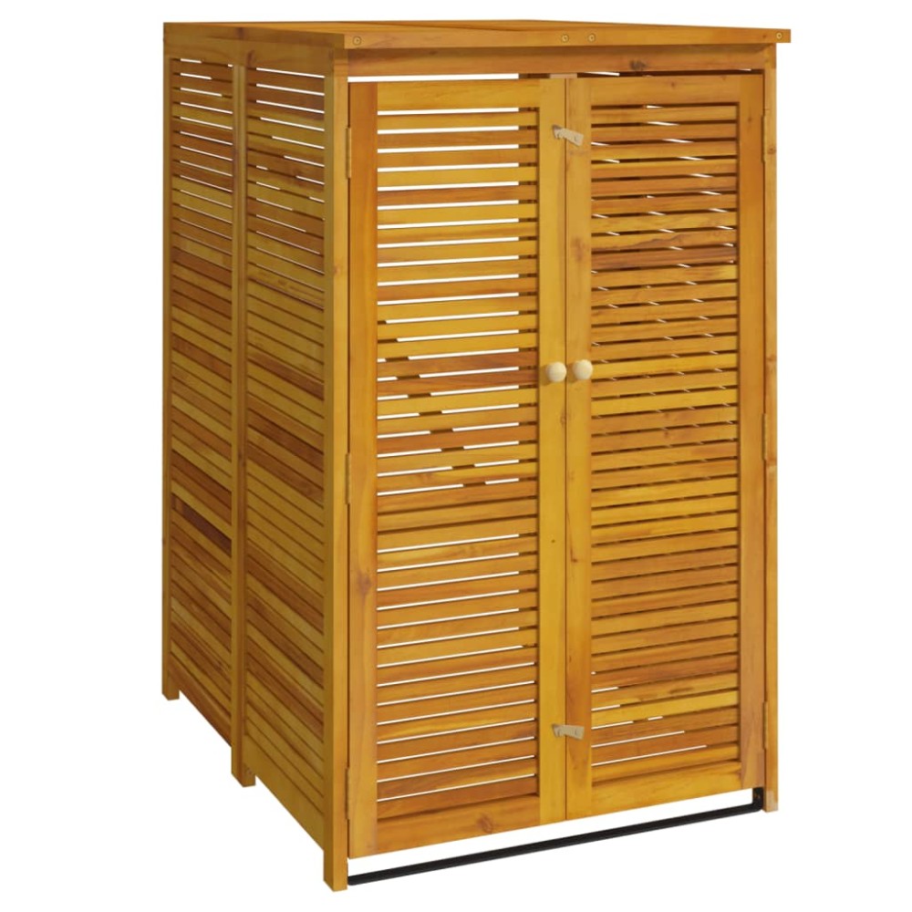 vidaXL Magazie pubelă gunoi unică, 70x89x117 cm, lemn masiv de acacia