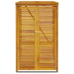 vidaXL Magazie pubelă gunoi unică, 70x89x117 cm, lemn masiv de acacia vidaXL Magazie pubelă gunoi unică, 70x89x117 cm, lemn masiv de acacia