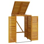 vidaXL Magazie pubelă gunoi unică, 70x89x117 cm, lemn masiv de acacia vidaXL Magazie pubelă gunoi unică, 70x89x117 cm, lemn masiv de acacia