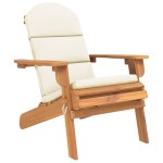 vidaXL Scaun de grădină Adirondack cu perne, lemn masiv acacia