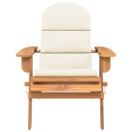 vidaXL Scaun de grădină Adirondack cu perne, lemn masiv acacia