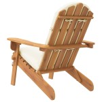 vidaXL Scaun de grădină Adirondack cu perne, lemn masiv acacia