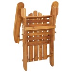vidaXL Scaun de grădină Adirondack cu perne, lemn masiv acacia