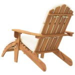 vidaXL Scaun de grădină Adirondack & suport picioare lemn masiv acacia