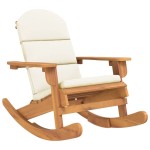 vidaXL Scaun de grădină Adirondack cu perne, lemn masiv acacia
