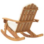 vidaXL Scaun de grădină Adirondack cu perne, lemn masiv acacia