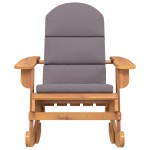 vidaXL Scaun de grădină Adirondack cu perne, lemn masiv acacia