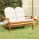 vidaXL Bancă de grădină Adirondack cu perne 126 cm, lemn masiv acacia vidaXL Bancă de grădină Adirondack cu perne 126 cm, lemn masiv acacia