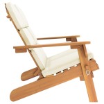 vidaXL Bancă de grădină Adirondack cu perne 126 cm, lemn masiv acacia vidaXL Bancă de grădină Adirondack cu perne 126 cm, lemn masiv acacia