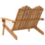 vidaXL Bancă de grădină Adirondack cu perne 126 cm, lemn masiv acacia vidaXL Bancă de grădină Adirondack cu perne 126 cm, lemn masiv acacia