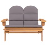 vidaXL Bancă de grădină Adirondack cu perne 126 cm, lemn masiv acacia vidaXL Bancă de grădină Adirondack cu perne 126 cm, lemn masiv acacia