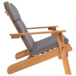 vidaXL Bancă de grădină Adirondack cu perne 126 cm, lemn masiv acacia vidaXL Bancă de grădină Adirondack cu perne 126 cm, lemn masiv acacia