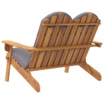 vidaXL Bancă de grădină Adirondack cu perne 126 cm, lemn masiv acacia vidaXL Bancă de grădină Adirondack cu perne 126 cm, lemn masiv acacia