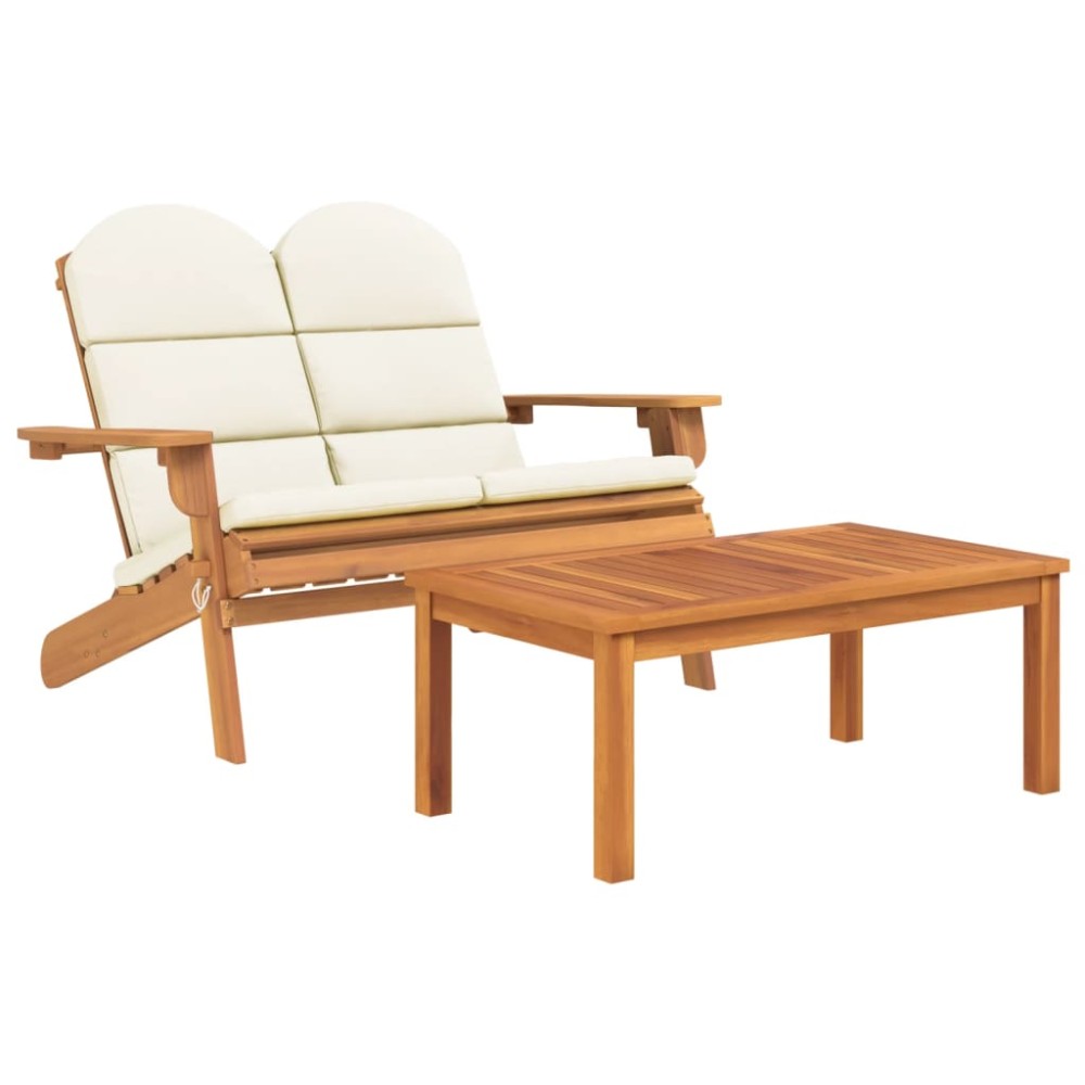 vidaXL Set mobilier de grădină Adirondack, 2 piese, lemn masiv acacia