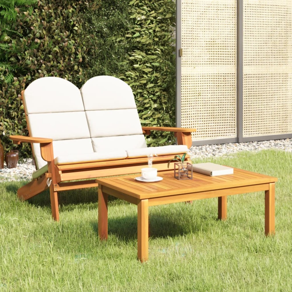 vidaXL Set mobilier de grădină Adirondack, 2 piese, lemn masiv acacia