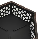 vidaXL Vatră de foc rustică, cu vătrai, 62x54x56 cm oțel, XXL vidaXL Vatră de foc rustică, cu vătrai, 62x54x56 cm oțel, XXL
