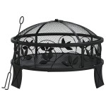 vidaXL Vatră de foc cu vătrai, 50 cm, oțel, XXL vidaXL Vatră de foc cu vătrai, 50 cm, oțel, XXL