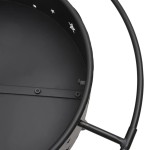 vidaXL Vatră de foc cu vătrai, 70 cm, oțel, XXL vidaXL Vatră de foc cu vătrai, 70 cm, oțel, XXL