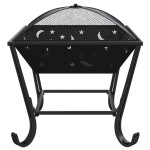 vidaXL Vatră de foc cu vătrai, 50 cm, oțel, XXL vidaXL Vatră de foc cu vătrai, 50 cm, oțel, XXL