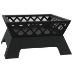 vidaXL Vatră de foc cu vătrai, 50 cm, oțel, XXL vidaXL Vatră de foc cu vătrai, 50 cm, oțel, XXL
