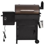 vidaXL Grătar cu peleți și coș, negru, 104 cm, fier vidaXL Grătar cu peleți și coș, negru, 104 cm, fier