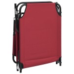 vidaXL Șezlong pliabil roșu țesătură Oxford&oțel vopsit electrostatic