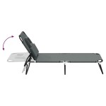 vidaXL Șezlong pliabil gri țesătură Oxford & oțel vopsit electrostatic