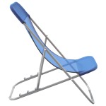 vidaXL Scaune plajă pliante 2 buc. albastru textilenă & oțel vopsit vidaXL Scaune plajă pliante 2 buc. albastru textilenă & oțel vopsit