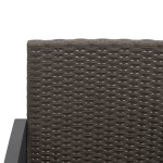 vidaXL Scaune de bucătărie de grădină, 2 buc., maro, rattan PP